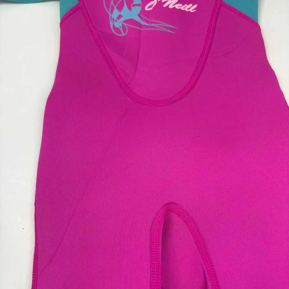 O'Neill Toddler Size 1Reactor-2 2mm Short Sleeve Spring Wetsuit Berry/Light Aqua